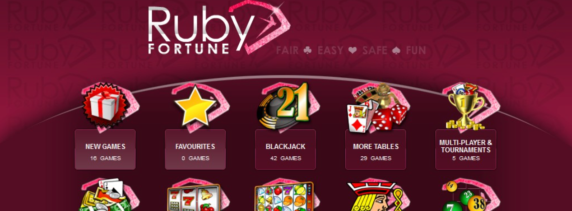 Ruby Fortune Casino Sister Sites + Reviews